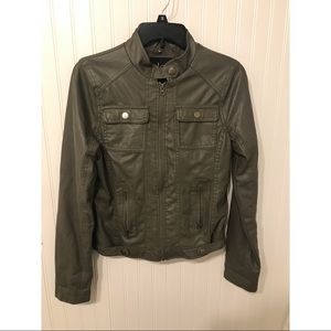 Women’s Gray Leather Jacket
